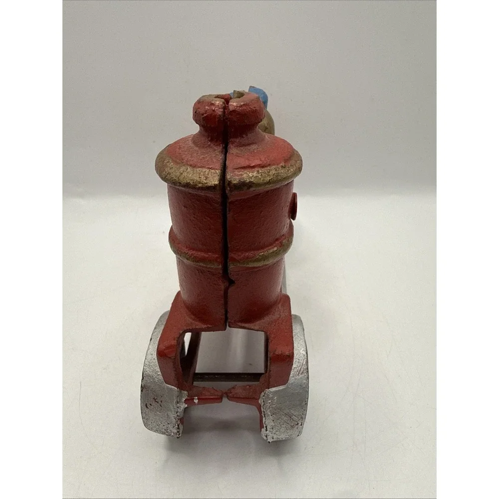 Vintage 1920s-30s Style Cast Iron Red Fire Engine Toy Truck Pumper Fire Dept FD